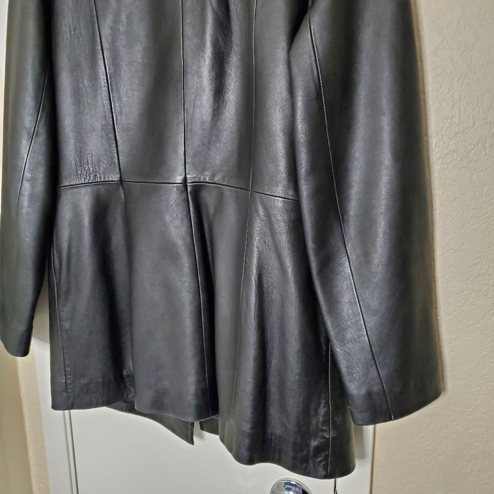 Siena Studio Women's Black Leather Jacket Size M - Picture 4 of 16